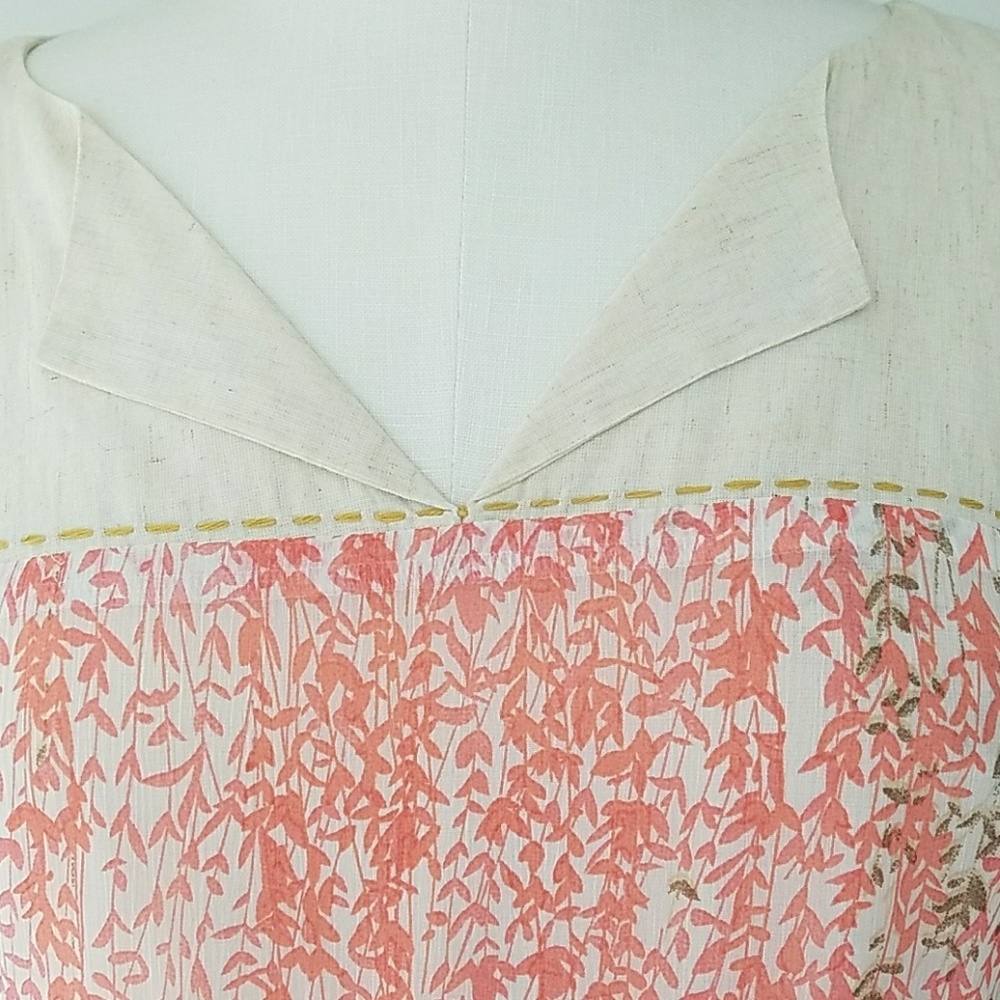 Make Me Coral Mini Leaf Dress - Picture 6 of 8